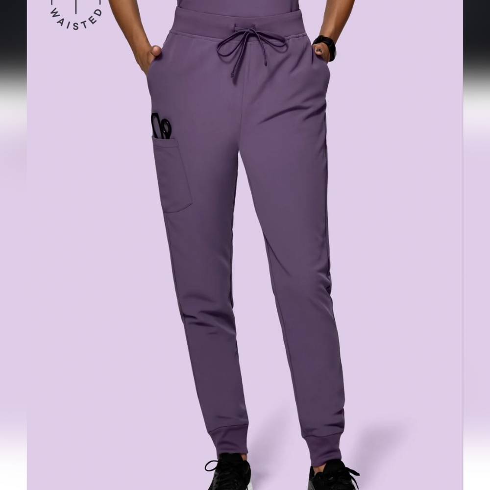 Mandala Women's Jogger Scrub Pants in Dewberry